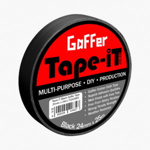 Tape-iT - Gaffer Tape - Black 24mm x 25mm Tape